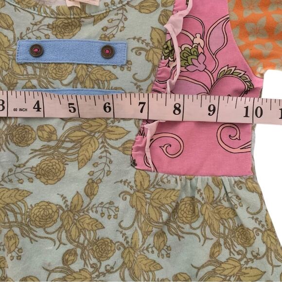 Matilda Jane Top Girl's Size 2 Cottonwood Blossoms Colorful Artsy Floral Ruffle - Picture 5 of 6